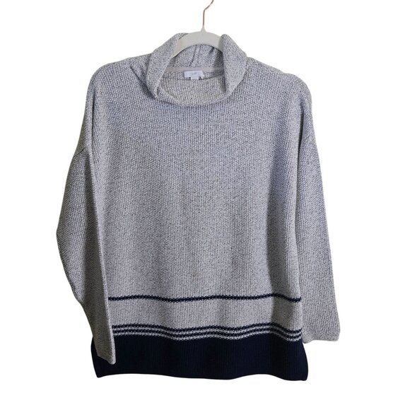 J. Jill Nubby Knit Cowl Neck Neutral Pullover Oversized Sweater Size XS - Picture 2 of 5